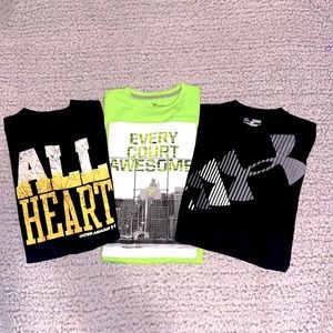 3pc Boys Basketball Short Sleeve Medium Shirt Bundle